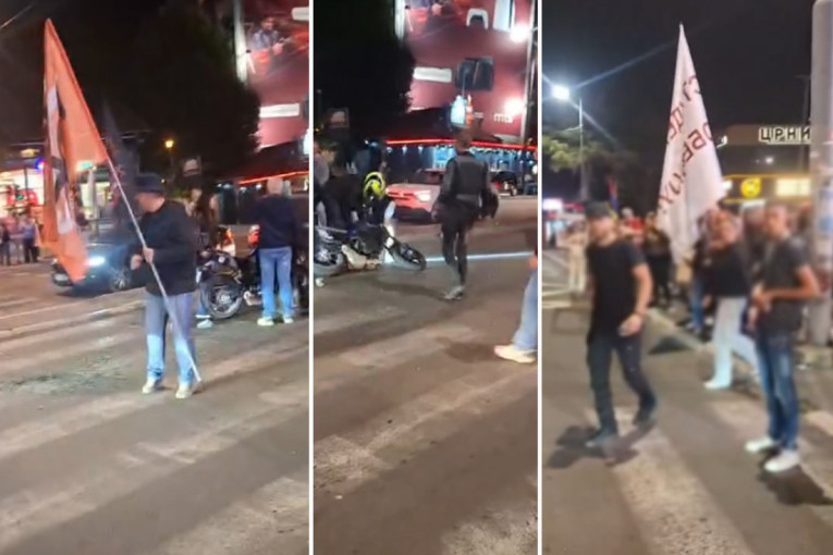 Petnaestak blokadera urla usred Ustaničke! Napali nedužnog čoveka, glavu samo što mu ne otkinuše (VIDEO)